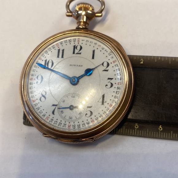Antique Howard 19 Jewels Gold Poket Watch - Picture 8 of 11